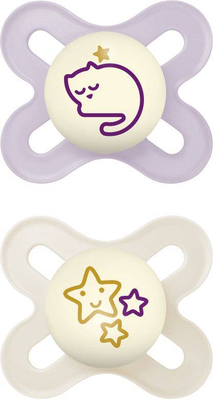 ΠΙΠΙΛΑ ΜΑΜ START NIGHT ΣΙΛΙΚΟΝΗ 2TMX. 0-2 ΜΗΝΩΝ (124S) ΜΩΒ/ΜΠΕΖ MAM