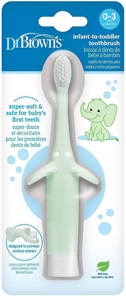 ΟΔΟΝΤΟΒΟΥΡΤΣΑ DR.BROWN'S ΕΛΕΦΑΝΤΑΚΙ ΜΕΝΤΑ 0-3 ΕΤΩΝ DR BROWNS