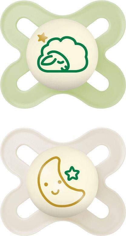 ΠΙΠΙΛΑ ΜΑΜ START NIGHT ΣΙΛΙΚΟΝΗ 2TMX. 0-2 ΜΗΝΩΝ (124S) ΠΡΑΣΙΝΟ/ΜΠΕΖ MAM