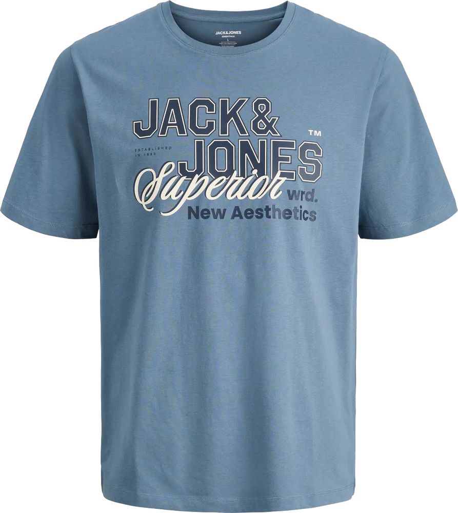 T-SHIRT JACK - JONES JJELOGO 12289236 ΜΠΛΕ (164CM)-(14 ΕΤΩΝ) JACK - JONES