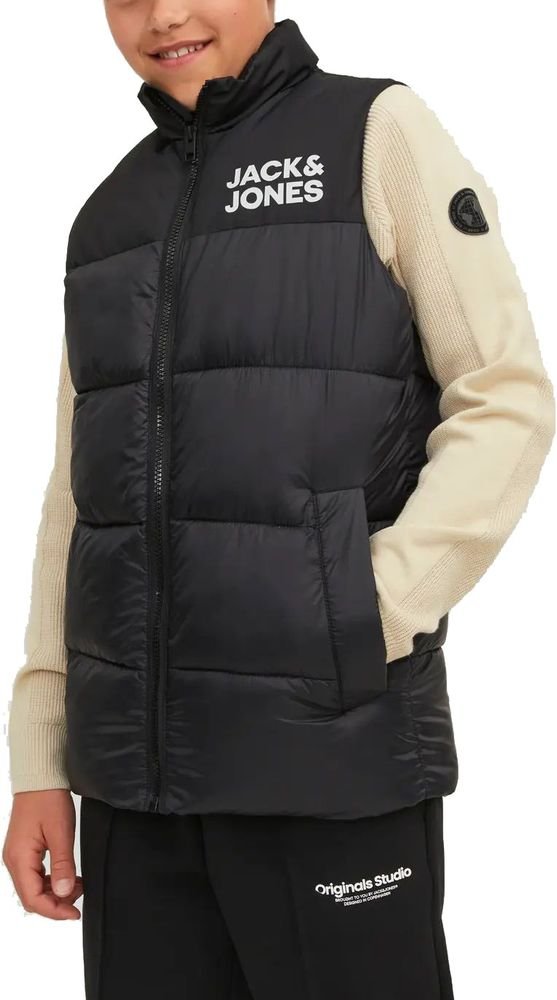 ΑΜΑΝΙΚΟ ΜΠΟΥΦΑΝ JACK - JONES JJETOBY BODYWARMER COLLAR SN 12236914 ΜΑΥΡΟ (176CM)-(16 ΕΤΩΝ)