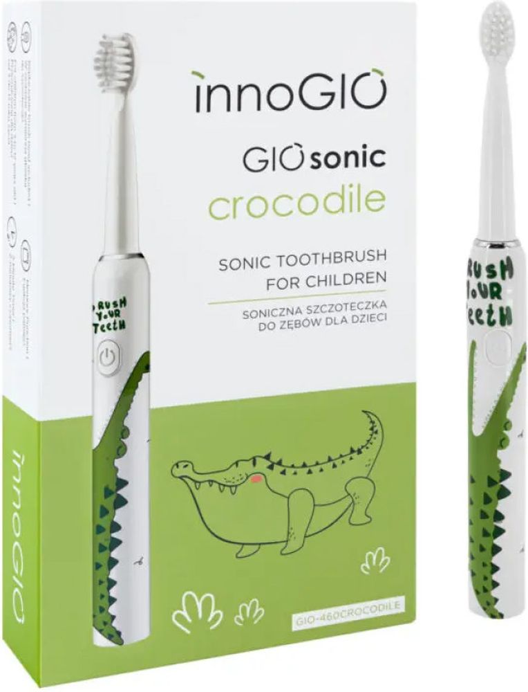 INNOGIO ΠΑΙΔΙΚΗ ΗΛΕΚΤΡΙΚΗ ΟΔΟΝΤΟΒΟΥΡΤΣΑ INNOGIO SONIC CROCODILE