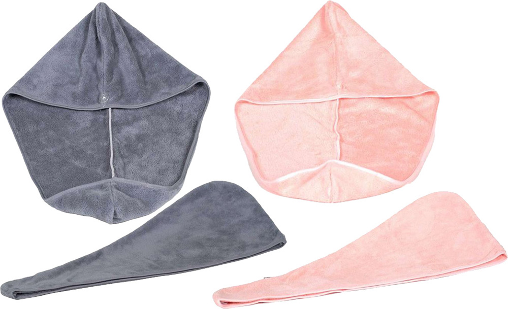 ΣΕΤ ΠΕΤΣΕΤΕΣ ΜΑΛΛΙΩΝ ESPREE ΤΟΥΡΜΠΑΝΙ ROSE/GREY 2ΤΜΧ 25X65CM ESPREE