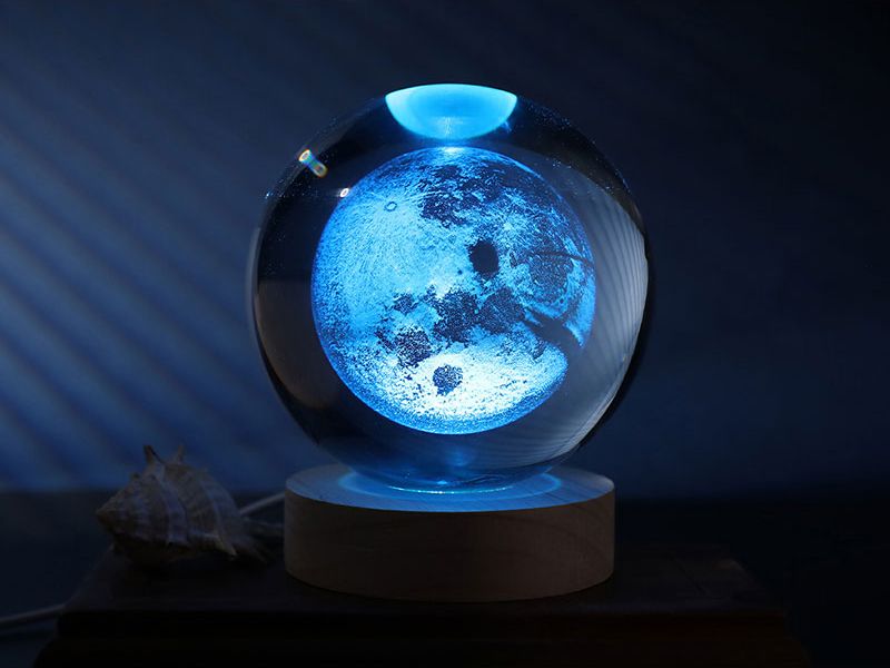 ΛΑΜΠΑ I-TOTAL XL2713B CRYSTAL BALL MOON LARGE 10 CM