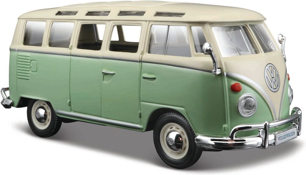 VOLKSWAGEN VAN SAMBA MAISTO 1:25 SP. ED. GREEN/CREAM BBURAGO JUNIOR