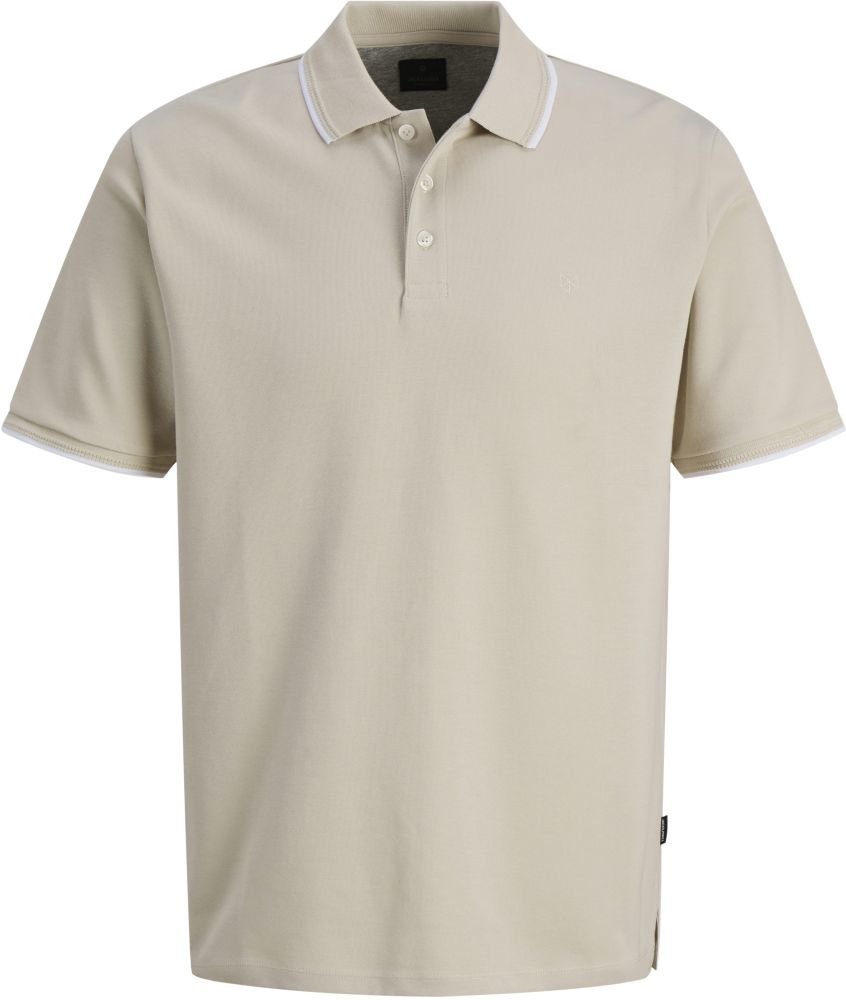 POLO T-SHIRT JACK - JONES JPRBLAETHAN DETAIL 12295282 ΜΠΕΖ (176CM)-(16 ΕΤΩΝ) JACK - JONES