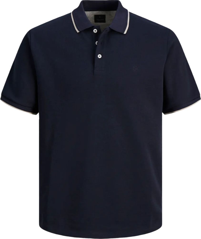 POLO T-SHIRT JACK - JONES JPRBLAETHAN DETAIL 12295282 ΣΚΟΥΡΟ ΜΠΛΕ (152CM)-(12 ΕΤΩΝ) JACK - JONES