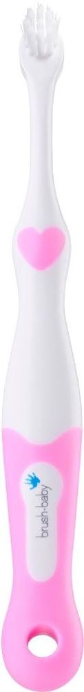 Η ΠΡΩΤΗ ΜΟΥ ΟΔΟΝΤΟΒΟΥΡΤΣΑ BRUSH-BABY BABYSONIC 0-18 ΜΗΝΩΝ ΡΟΖ