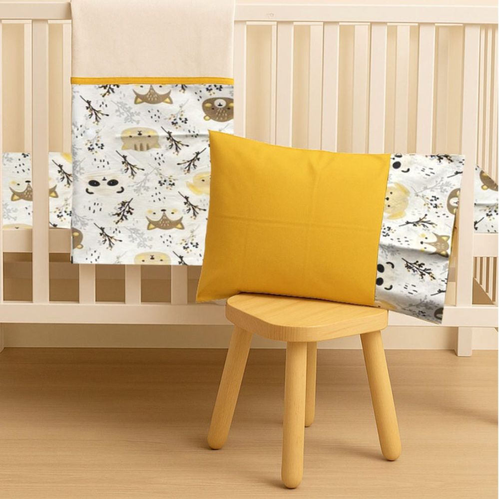 ABO ΣΕΤ ΣΕΝΤΟΝΙΑ ABO FOREST WHITE ΓΙΑ ΚΟΥΝΙΑ 70 X 140 CM 3 ΤΜΧ