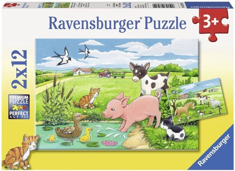 ΖΩΑΚΙΑ ΣΤΟ ΑΓΡΟΚΤΗΜΑ RAVENSBURGER (2Χ12) 24 ΚΟΜΜΑΤΙΑ RAVENSBURGER