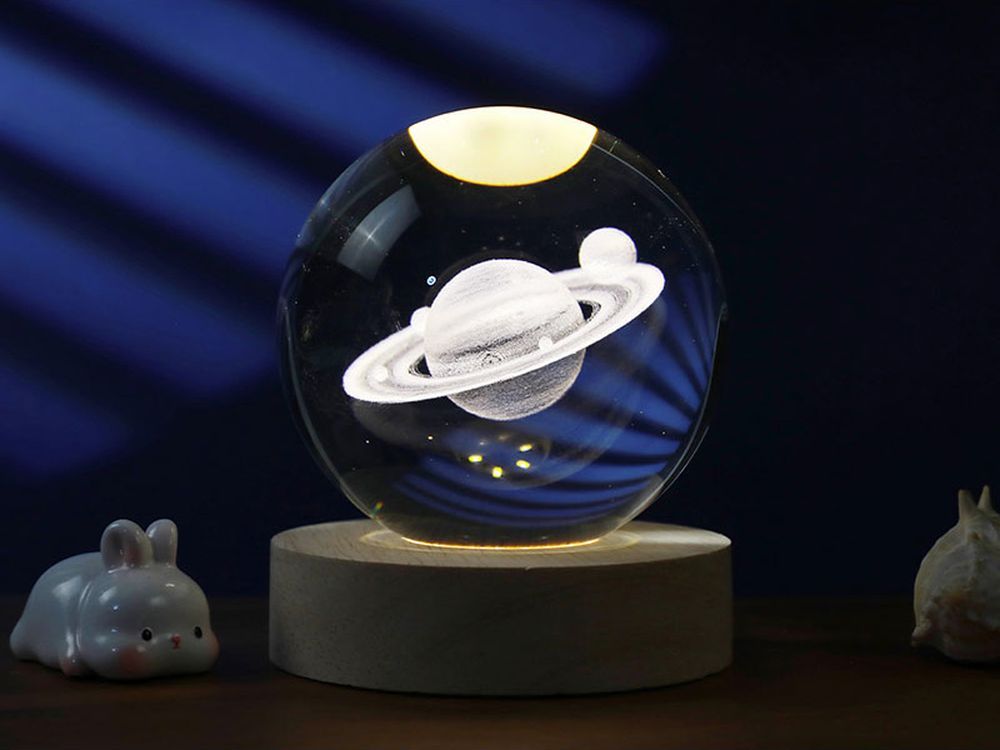 I-TOTAL ΛΑΜΠΑ I-TOTAL XL2714A CRYSTAL BALL SATURN MEDIUM 8CM