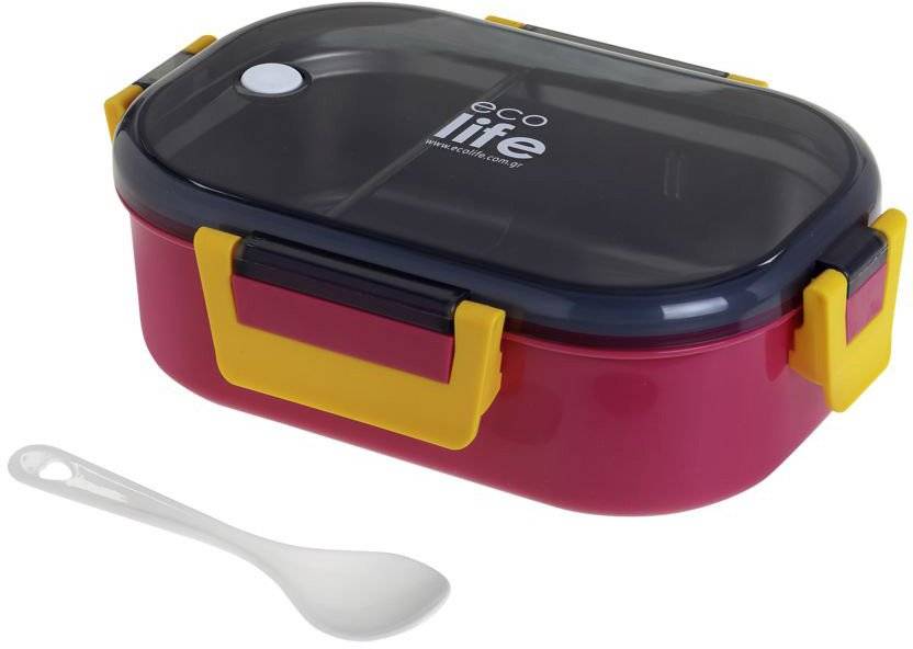 ΦΑΓΗΤΟΔΟΧΕΙΟ ΜΕ ΧΩΡΙΣΜΑ ECOLIFE DEEP ROSE 900ML