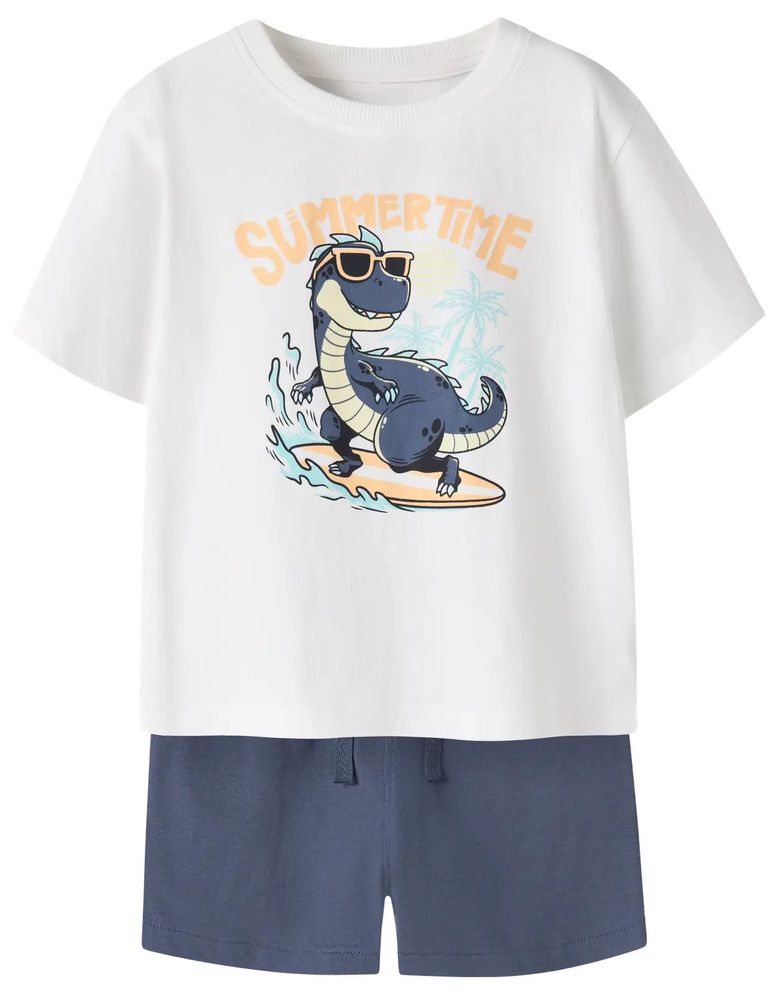 ΣΕΤ NAME IT NMMVIGOR 13241583 DINO ΛΕΥΚΟ/ΜΠΛΕ (116CM)-(6 ΕΤΩΝ) NAME IT