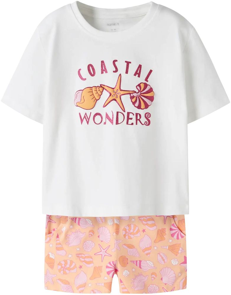 ΣΕΤ NAME IT NMFFENIAZ 13254624 ΛΕΥΚΟ/ΚΟΡΑΛΙ (110CM)-(5 ΕΤΩΝ)