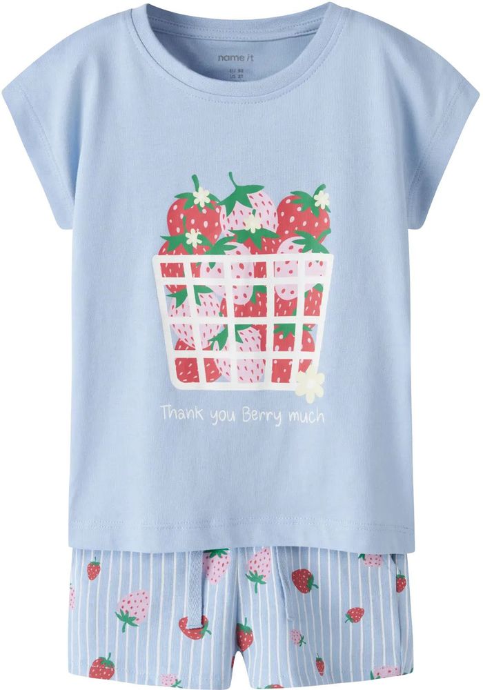 ΣΕΤ NAME IT NMFVIGEA STRAWBERRIES 13228173 ΓΑΛΑΖΙΟ (110CM)-(5 ΕΤΩΝ) NAME IT