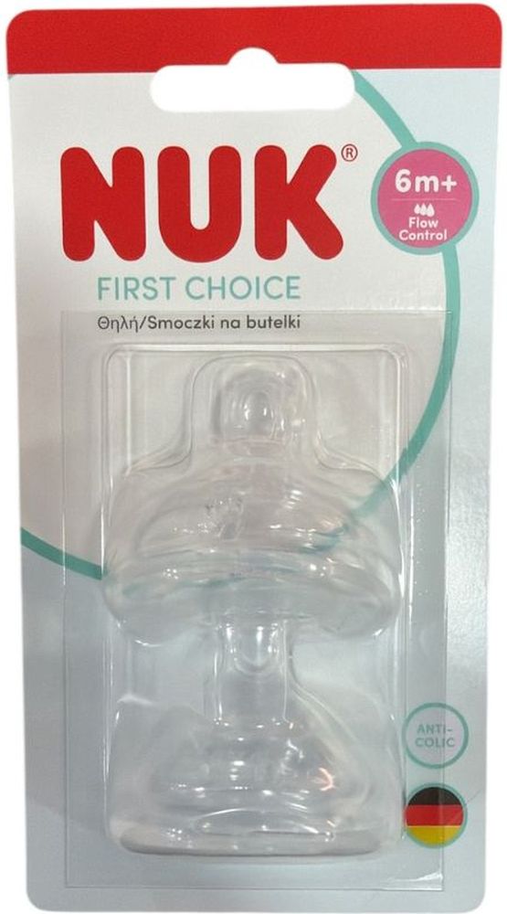 NUK ΘΗΛΗ ΣΙΛΙΚΟΝΗΣ NUK FIRST CHOICE FLOW CONTROL 6+ Μ 2ΤΜΧ