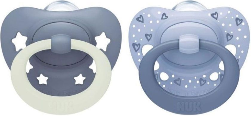ΠΙΠΙΛΑ NUK ΣΙΛΙΚΟΝΗ FIRST CHOICE CLASSIC D-N ΜΕΓ.1 ΜΕ ΘΗΚΗ BLUE 2ΤΜΧ