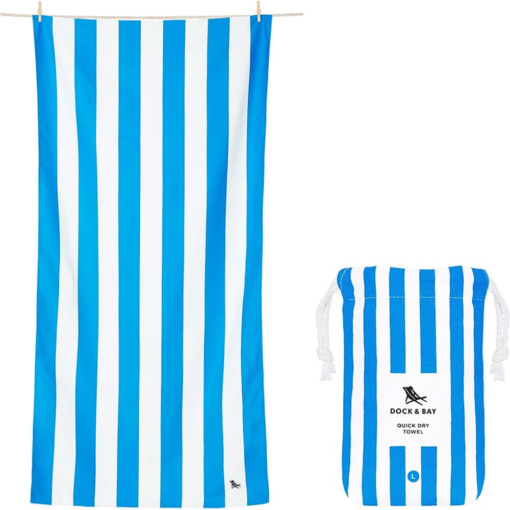 ΠΕΤΣΕΤΑ ΘΑΛΑΣΣΗΣ QUICKDRY DOCK - BAY CABANA - BONDI BLUE 90X200CM DOCK - BAY