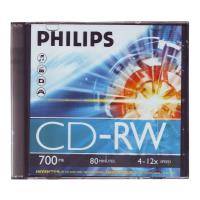 PHILIPS CD-RW 700MB 80 MIN 12X SLIM CASE 10 PACK