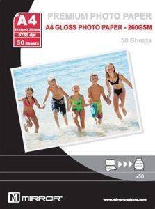 ΦΩΤΟΓΡΑΦΙΚΟ ΧΑΡΤΙ MIRROR PREMIUM GLOSS PAPER A4 260GSM 50 ΦΥΛΛΑ ΦΩΤΟΓΡΑΦΙΚΟ ΧΑΡΤΙ MIRROR PREMIUM GLOSS PAPER A4 260GSM 50 ΦΥΛΛΑ