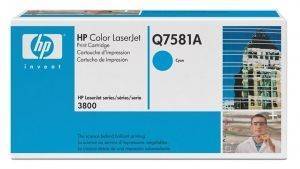  HEWLETT PACKARD CYAN PRINT CARTRIDGE  COLORSPHERE TONER  OEM: Q7581A