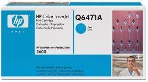  HEWLETT PACKARD CYAN PRINT CARTRIDGE  COLORSPHERE TONER  OEM: Q6471A