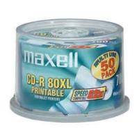 MAXELL CD-R 700MB 52X FULL FACE PRINTABLE 50 CAKEBOX