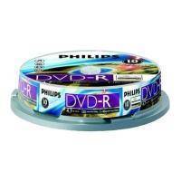 PHILIPS DVD-R 16X 4,7 GB / 120 MIN LIGHTSCRIBE CAKEBOX 10