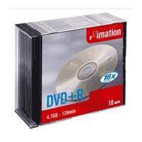 IMATION DVD+R 4,7GB 120MIN 16X SLIMCASE 10 PACK IMATION DVD+R 4,7GB 120MIN 16X SLIMCASE 10 PACK
