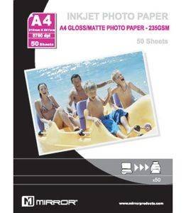ΦΩΤΟΓΡΑΦΙΚΟ ΧΑΡΤΙ MIRROR GLOSS/MATT DUO PAPER A4 235GSM 50 ΦΥΛΛΑ ΦΩΤΟΓΡΑΦΙΚΟ ΧΑΡΤΙ MIRROR GLOSS/MATT DUO PAPER A4 235GSM 50 ΦΥΛΛΑ