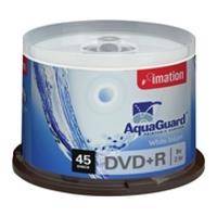 IMATION DVD+R 4,7GB 120MIN 16X WHITE INKJET PRINTABLE AQUA GUARD CAKEBOX 45 PACK