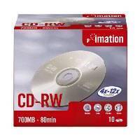 IMATION CD-RW 700MB 80MIN 4-12 SPEED JEWELCASE 10PACK IMATION CD-RW 700MB 80MIN 4-12 SPEED JEWELCASE 10PACK