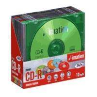 IMATION CD-R 700MB 80MIN 52X NEON SLIMCASE 10 PACK