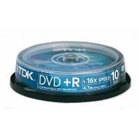 TDK DVD+R 16X 4.7GB CAKEBOX 10PCS TDK DVD+R 16X 4.7GB CAKEBOX 10PCS