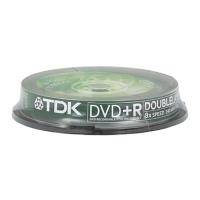 TDK DVD+R DOUBLE LAYER 8X 8.5GB CAKEBOX 10 TDK DVD+R DOUBLE LAYER 8X 8.5GB CAKEBOX 10