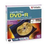 VERBATIM DVD+R 16X 4,7GB LIGHTSCRIBE CAKEBOX 10