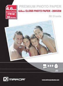 ΦΩΤΟΓΡΑΦΙΚΟ ΧΑΡΤΙ MIRROR PREMIUM GLOSS PAPER A6 (10 X 15) 260GSM 50 ΦΥΛΛΑ ΦΩΤΟΓΡΑΦΙΚΟ ΧΑΡΤΙ MIRROR PREMIUM GLOSS PAPER A6 (10 X 15) 260GSM 50 ΦΥΛΛΑ