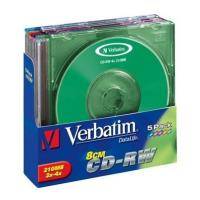 VERBATIM CD-RW 8CM 210MB 4X COLOUR 5 PACK SLIM CASE