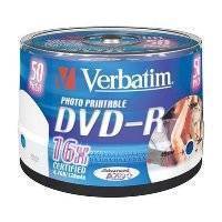 VERBATIM DVD-R 16X 4.7GΒ SPINDLE PRINTABLE 50PCS VERBATIM DVD-R 16X 4.7GΒ SPINDLE PRINTABLE 50PCS