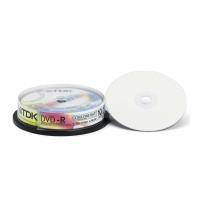 TDK DVD-R 16X 4.7 GB PRINTABLE CAKEBOX 10 TDK DVD-R 16X 4.7 GB PRINTABLE CAKEBOX 10