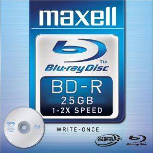 MAXELL BLU RAY BD-R 2X 25 GB JEWEL CASE MAXELL BLU RAY BD-R 2X 25 GB JEWEL CASE