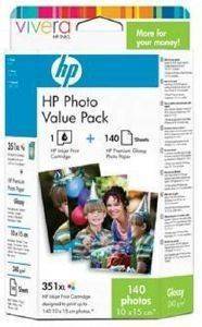 HP 351XL SERIES + 140  GLOSSY PHOTO PAPER A6  OEM: Q8848EE +  KINGSTON DTI 2GB