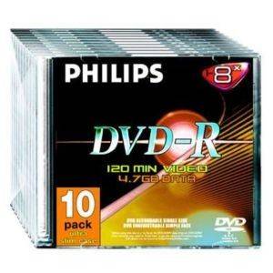 PHILIPS DVD-R 4,7GB 8X SLIM CASE 10PACK PHILIPS DVD-R 4,7GB 8X SLIM CASE 10PACK
