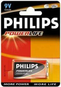 ΜΠΑΤΑΡΙΑ PHILIPS POWER LIFE 9V ΜΠΑΤΑΡΙΑ PHILIPS POWER LIFE 9V