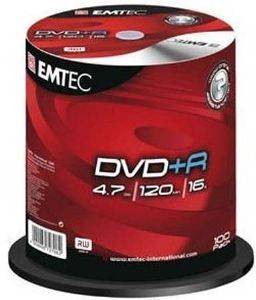 EMTEC DVD+R 16X 4,7GB 120 MIN CAKEBOX 100 PACK EMTEC DVD+R 16X 4,7GB 120 MIN CAKEBOX 100 PACK