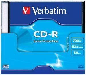 VERBATIM CD-R 80MIN - 700 MB EXTRA PROTECTION 52X SLIM CASE 10