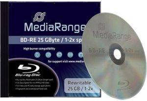 MEDIARANGE BLU RAY BD-RE 2X 25 GB JEWEL CASE
