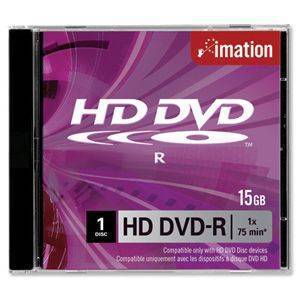 IMATION HD DVD RECORDABLE SINGLE LAYER 15GB JEWELCASE IMATION HD DVD RECORDABLE SINGLE LAYER 15GB JEWELCASE