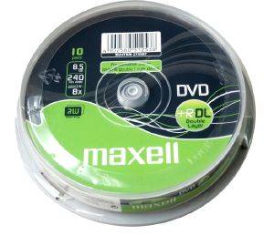 MAXELL DVD+R 8,5GB 8X DOUBLE LAYER CAKEBOX 10