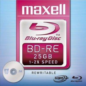 MAXELL BLU RAY BD-RE 2X 25 GB JEWEL CASE